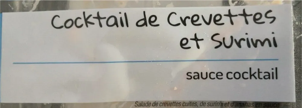 Cocktail de crevettes et surimi