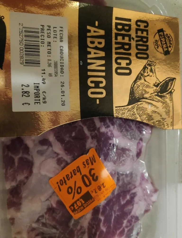 Cerdo ibérico abanico
