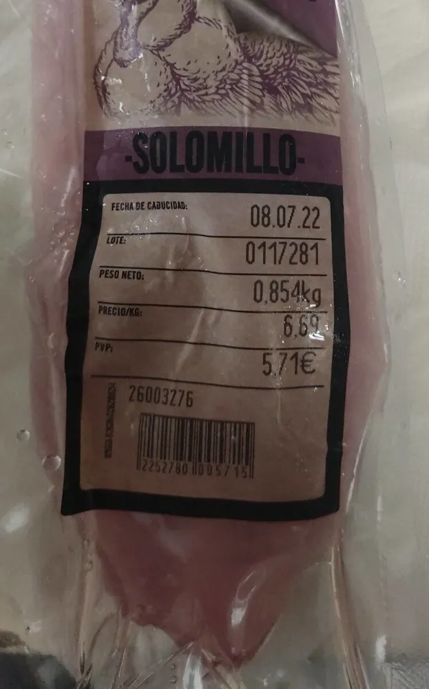 Solomillo de pavo