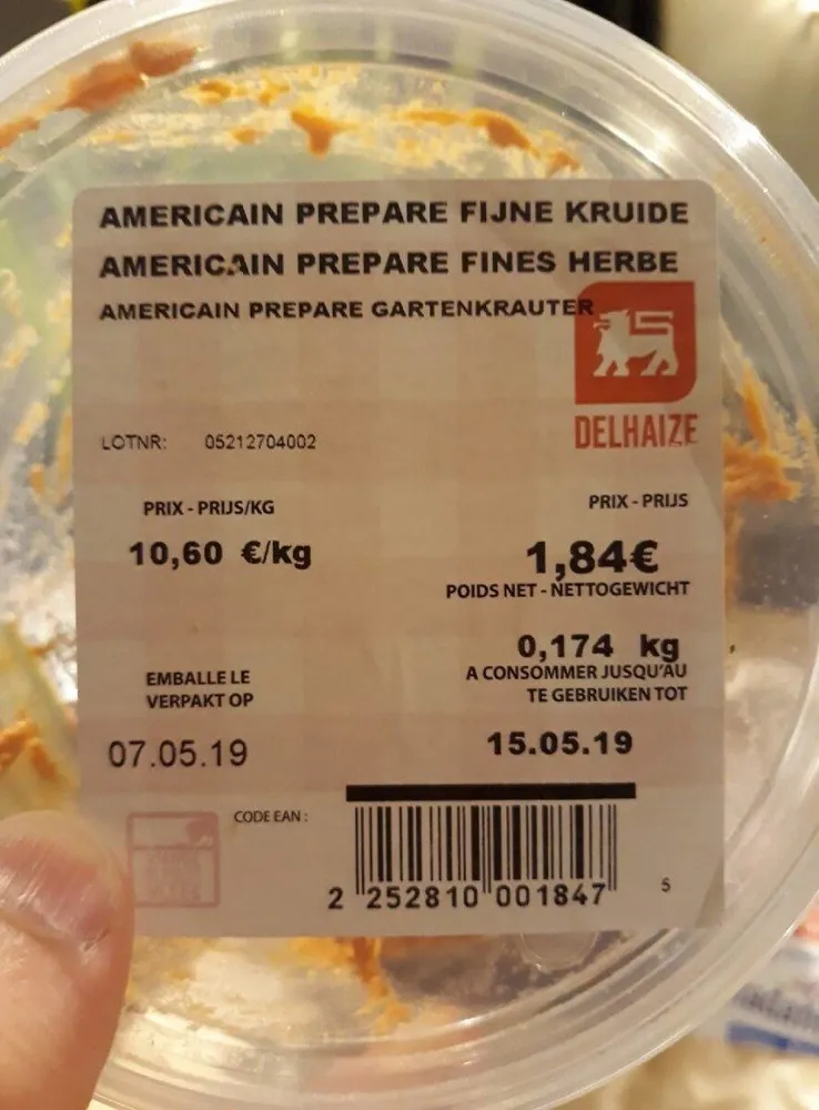 Américain préparé fines herbes