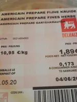 Américain préparé fines herbes
