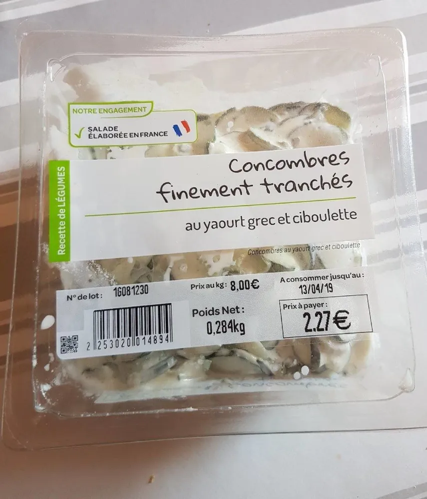 Concombres Finement Tranchés