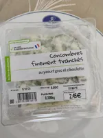 Concombres finement tranchés