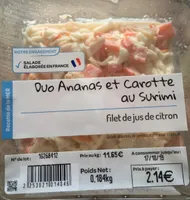 Duo Ananas et carotte au surimi