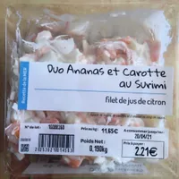 Duo ananas et carotte au surimi