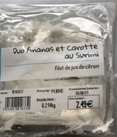 Duo ananas et carotte au surimi