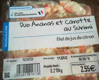 DUO ANANAS ET CAROTTE AU SURIMI