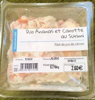 Duo ananas et carotte au surimi