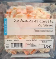 Duo Ananas et carotte au surimi