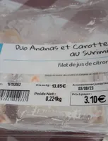 Duo ananas et carottes au surimi
