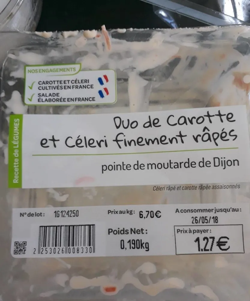 Duo de Carotte et Céleri finement râpé