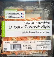 Duo de carottes et celeri finement rapé