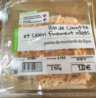 Duo de carotte et celeri finement rapes
