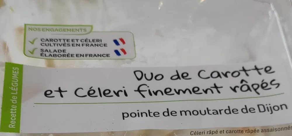 Duo de carotte et céléri finement râpés