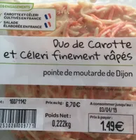 Duo de carottes et céleri finement râpés