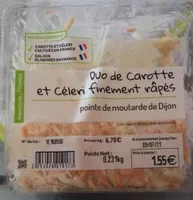 Duo de caroote et celeri finement râpés