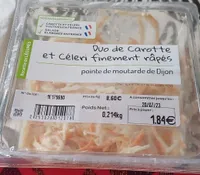 Duo de carottes et céléri finement râpé