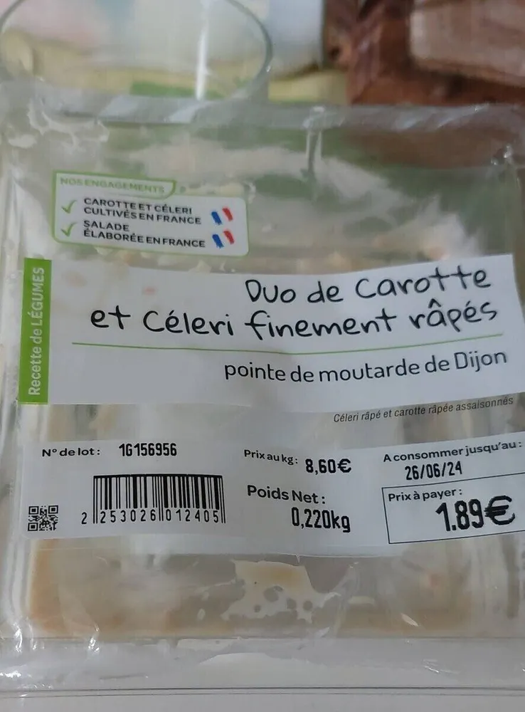 Duo de carotte et céleri râpées