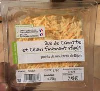 Duo de carotte et celerie finement rapes