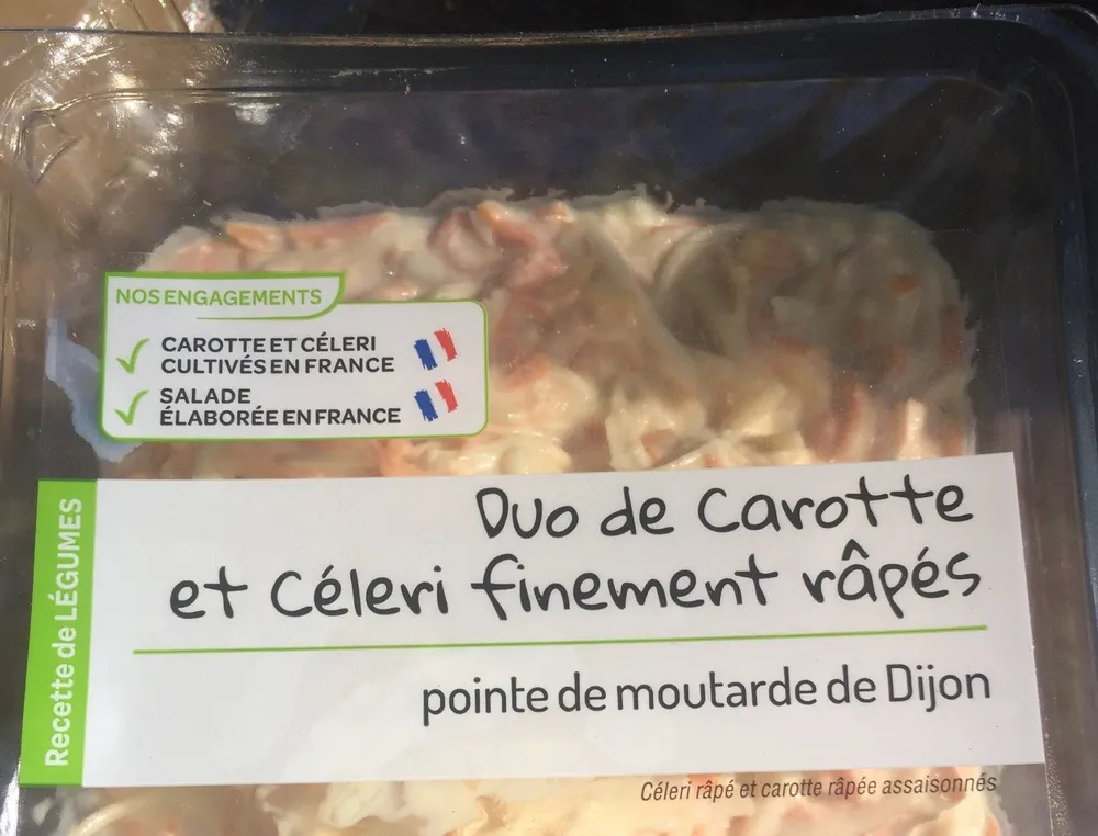 Duo de carotte et céleri finement râpées