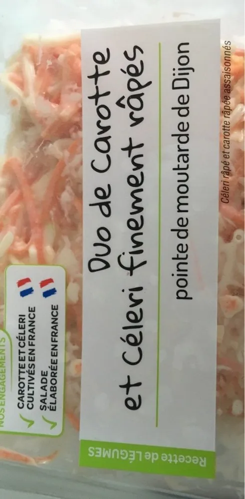 Duo de carotte et céleri finement râpés