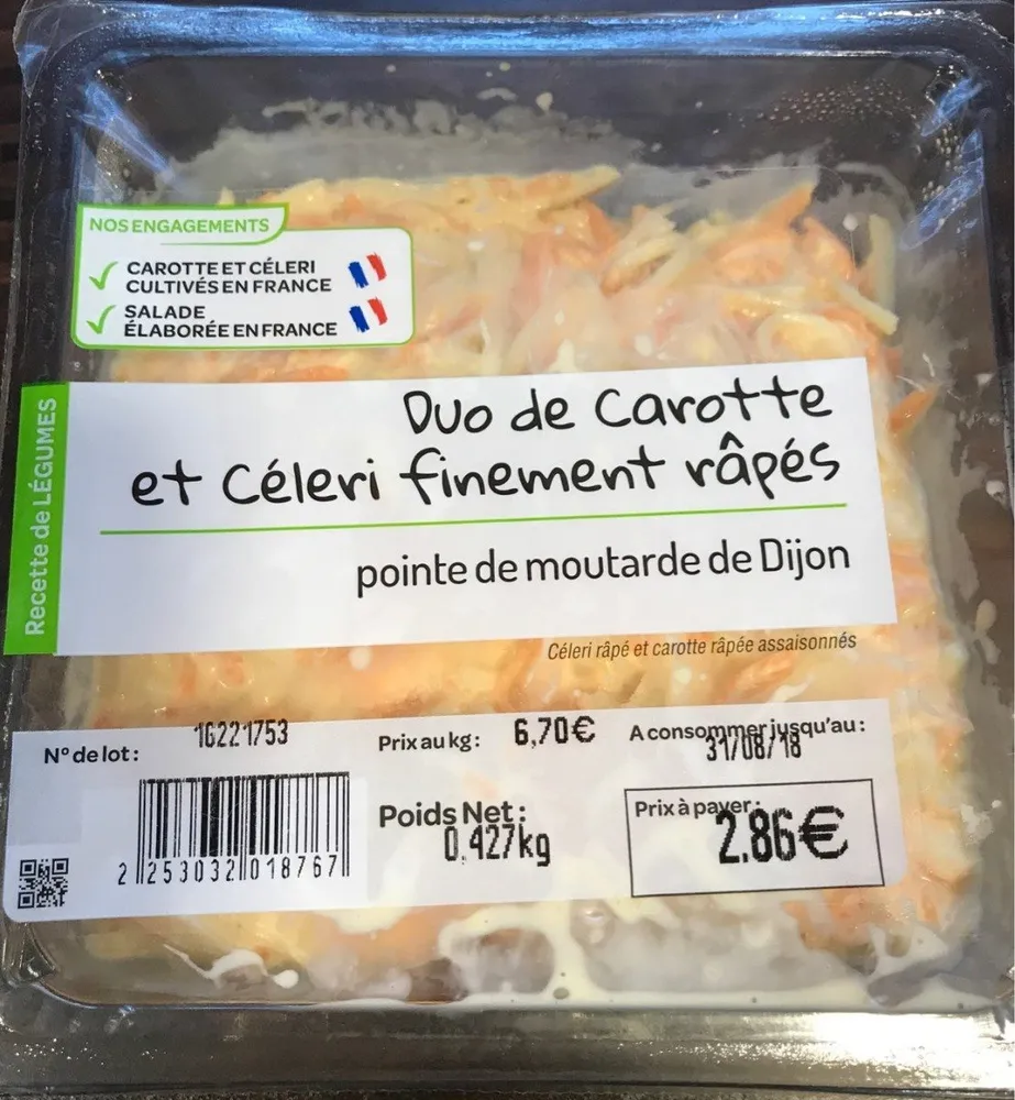 Duo de carotte et céleri finement rapés