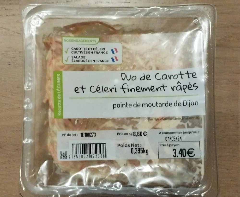 Duo de carottes et céleri finement râpé