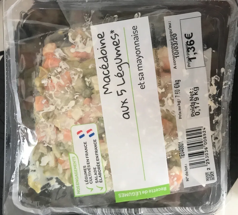 Macedoine aux 5 legumes