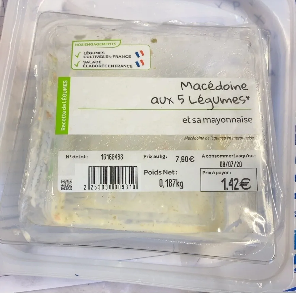 Macedoine aux 5 légumes