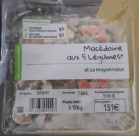 Macédoine aux 5 legumes et sa mayonnaise