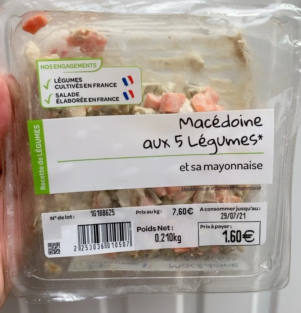 Macédoine aux 5 Légumes