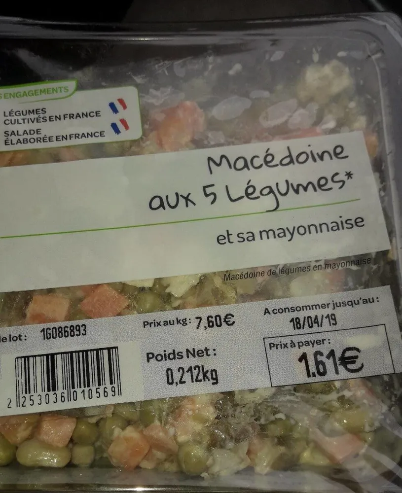 Macédoine aux 5 légumes