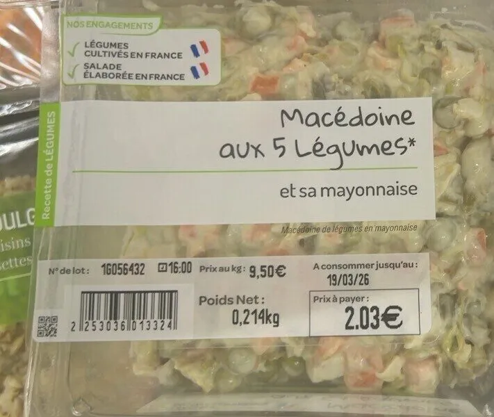 Macédoine aux 5 legumes