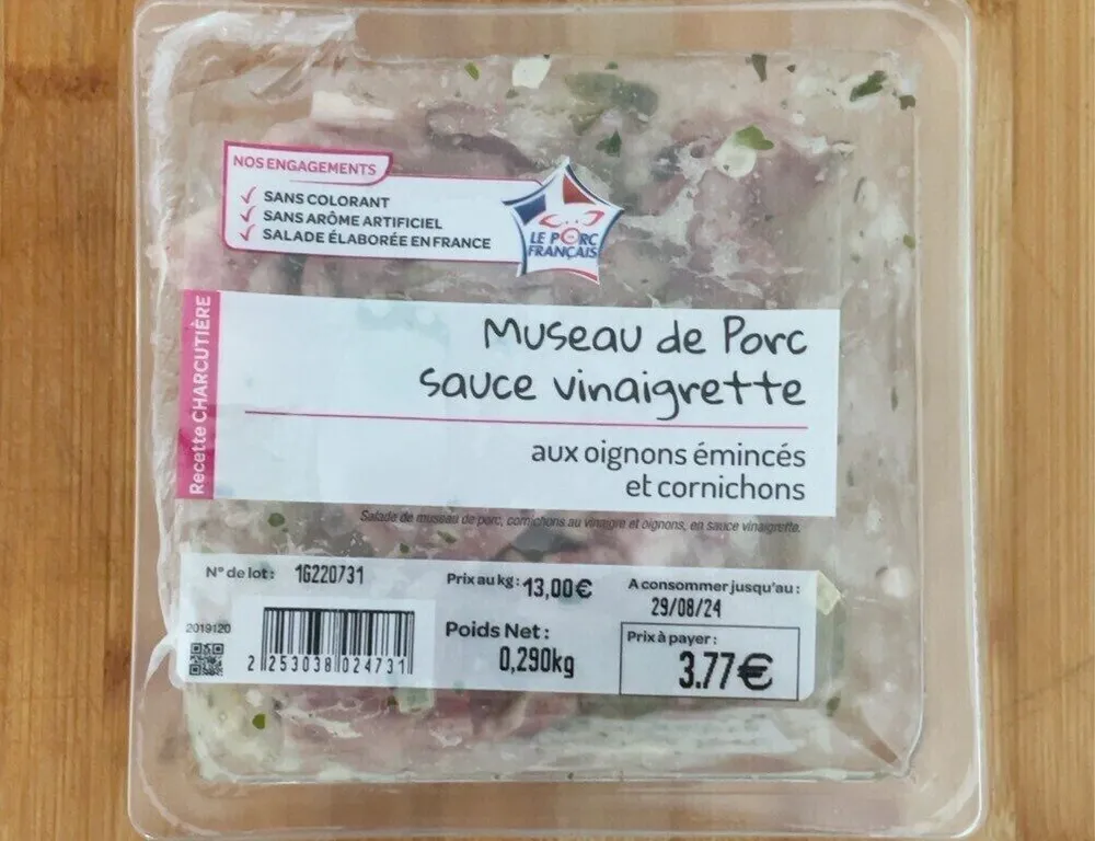 Museau de porc sauce vinaigrette