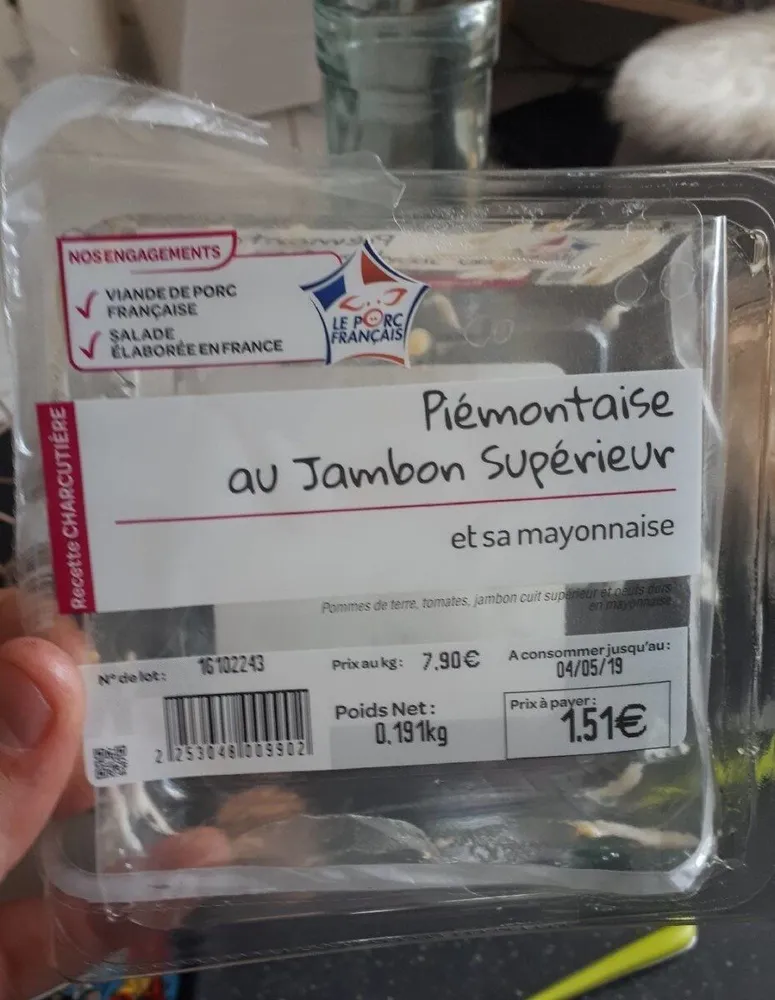 Piémontaise au Jambon Supérieur et sa mayonnaise