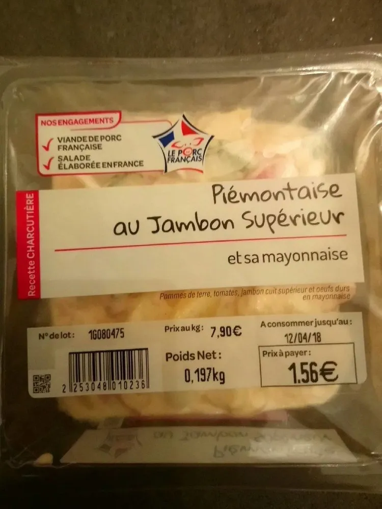 Piémontaise au jambon supérieur