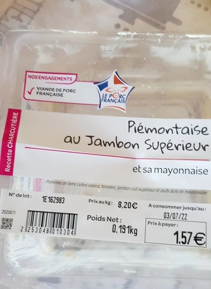 Piémontaise au jambon Supérieur