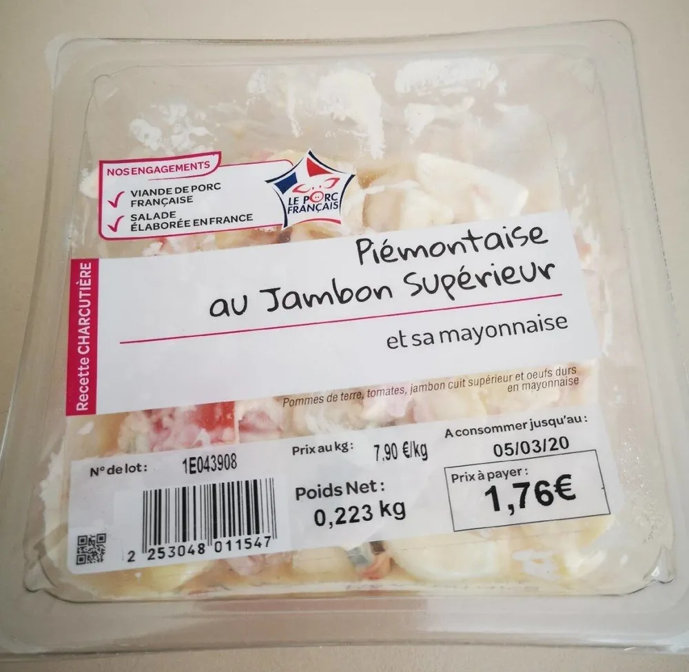 Piémontaise jambon supérieur