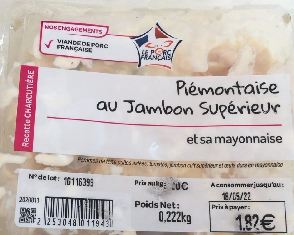 Piémontaise au jambon supérieur