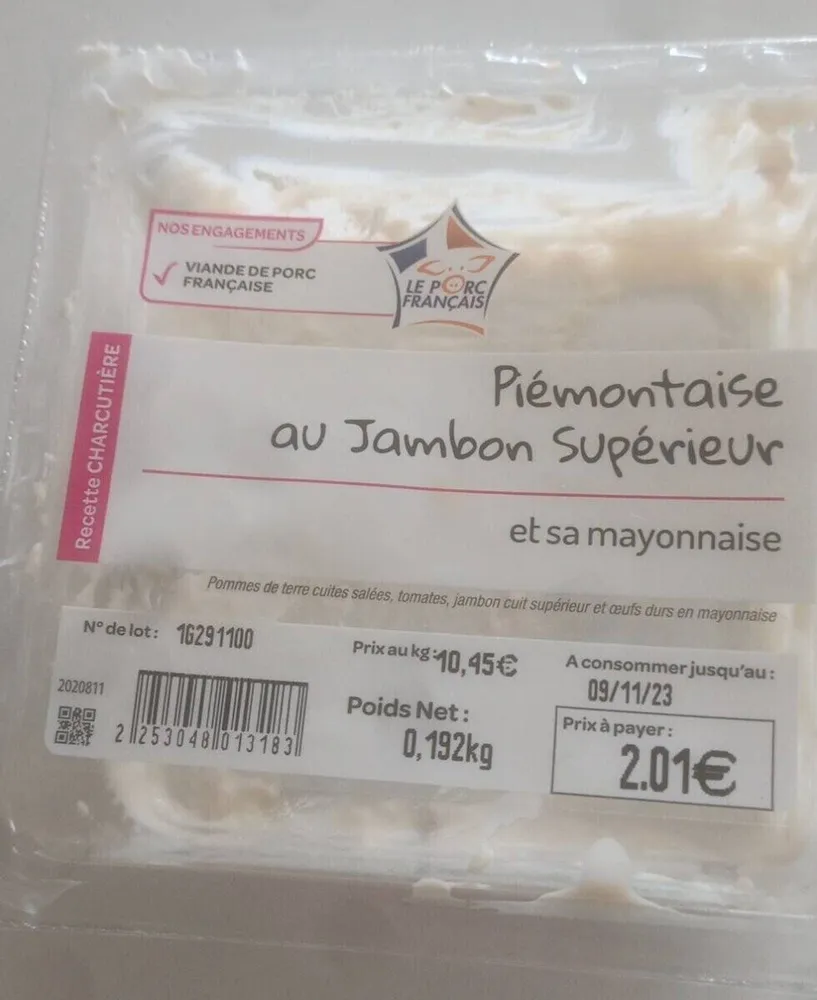 Piemontaise au jambon superieur et sa mayonnaise