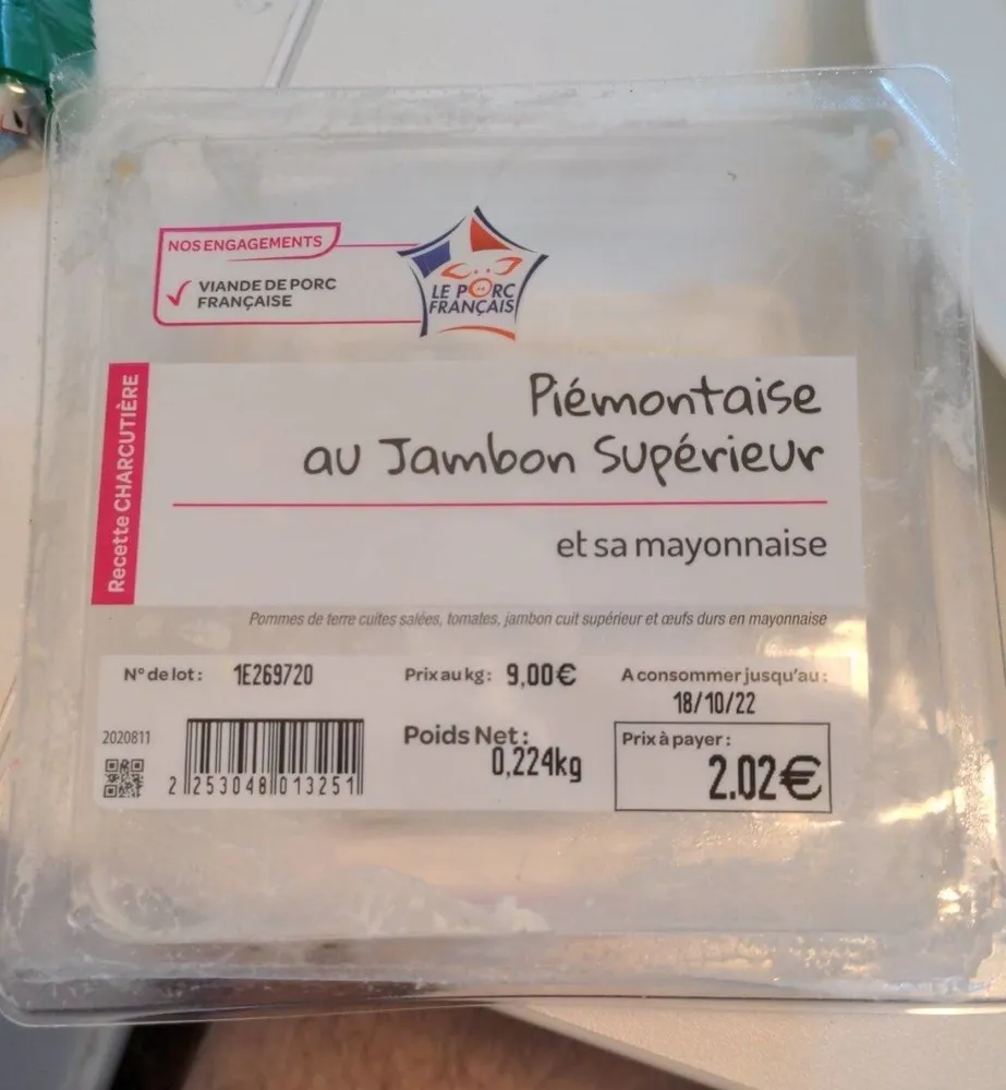 Piémontaise au jambon supérieur