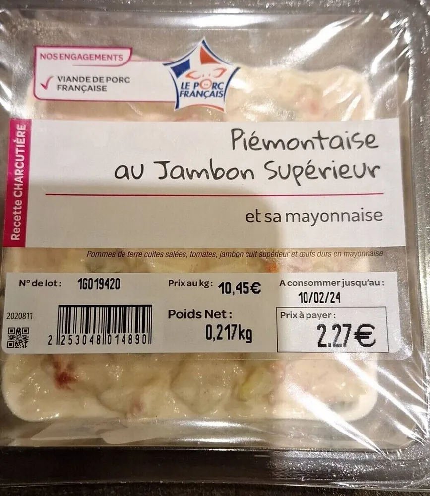 Piémontaise  au jambon supérieur