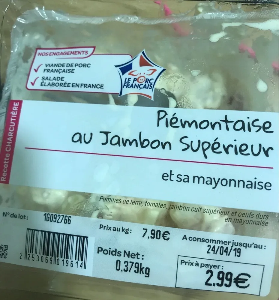 Piementaise au jambon supérieur