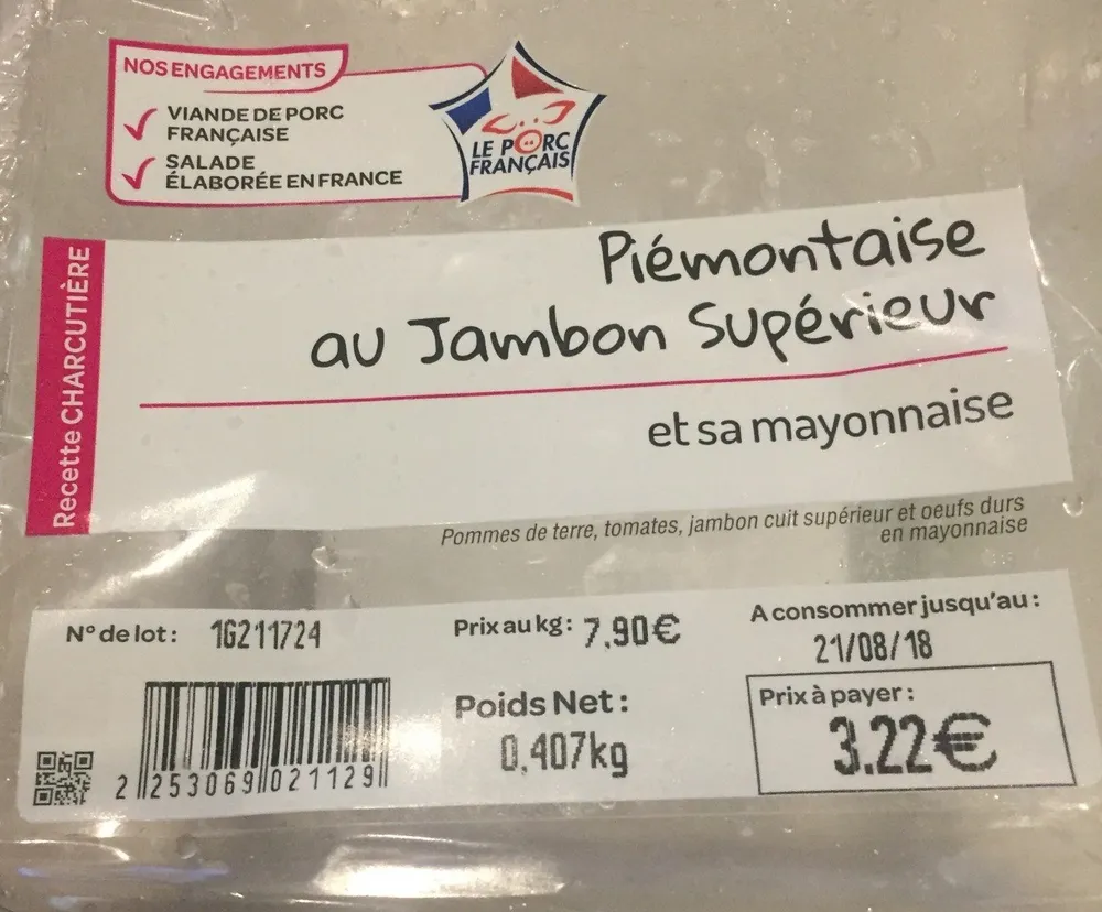 Piémontaise au jambon Supérieur