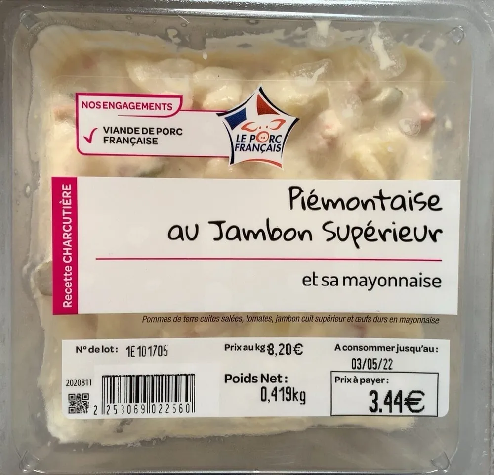 Piemontaise au jambon superieur