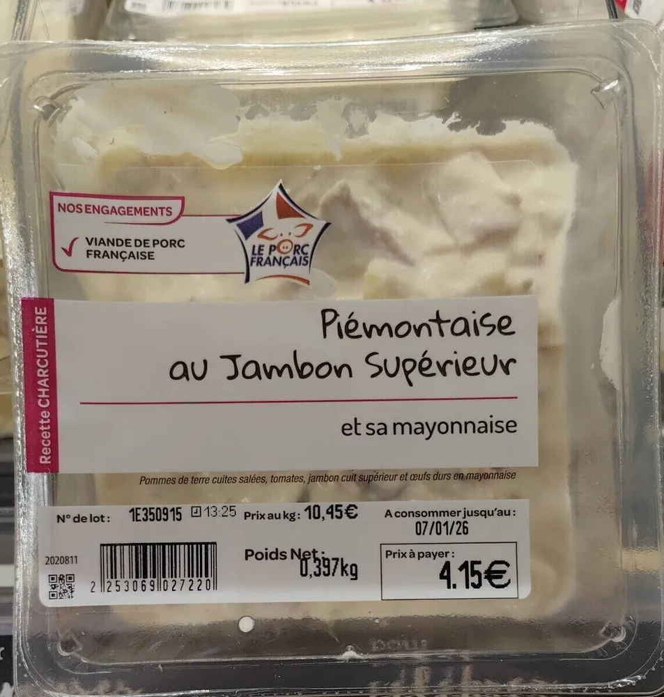 Piémontaise au jambon supérieur