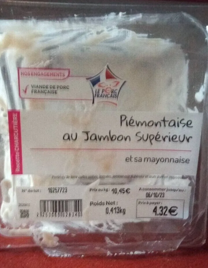 Piémontaise au jambon supérieur