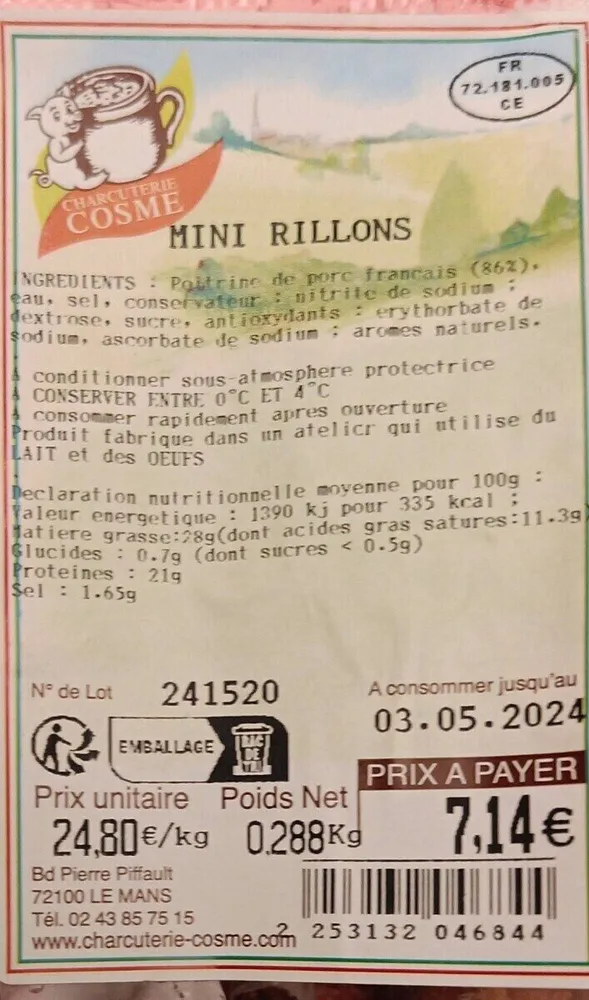 Mini rillons