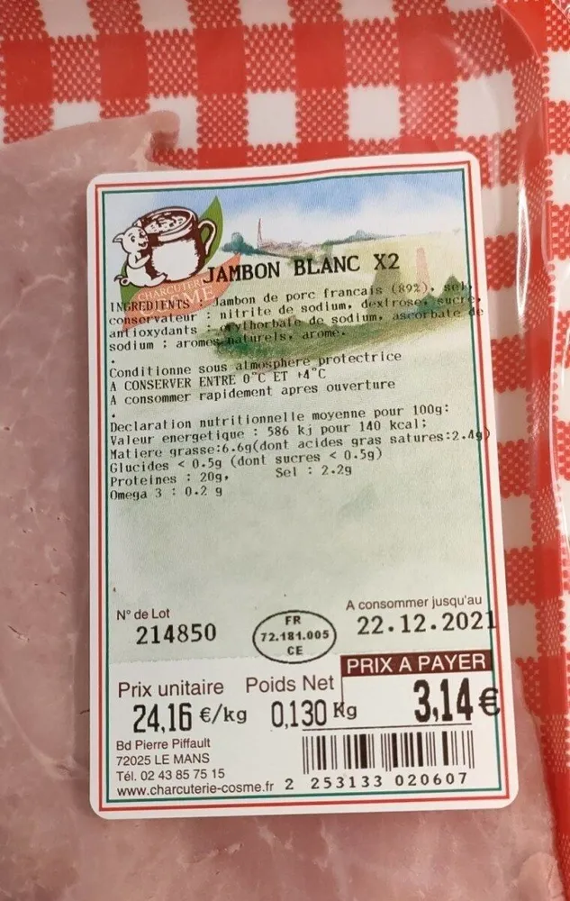 Jambon blanc