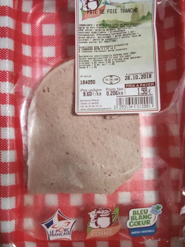 Pate de foie tranche